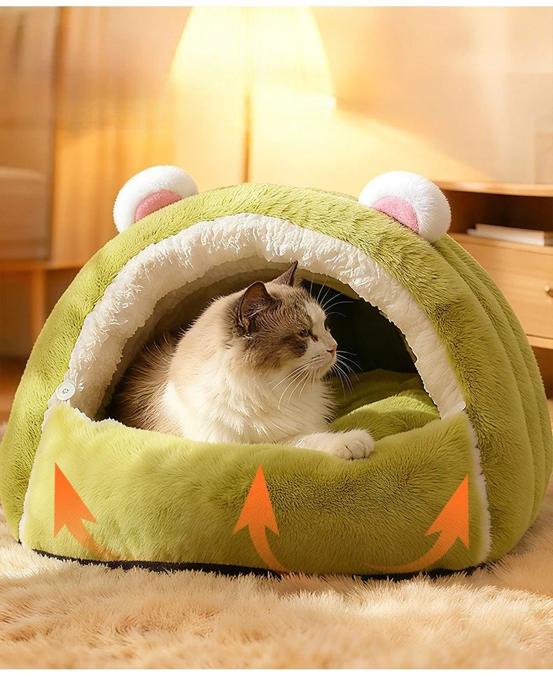 New Winter Removable and Washable Closed Cat House Security Sense Winter Warm Pet Sleeping Nest Cat Sleeping Bag