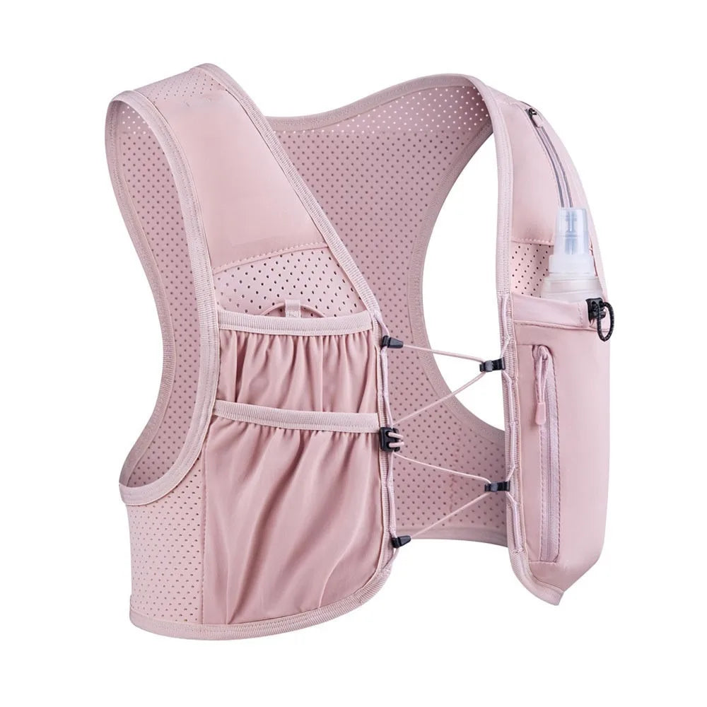 Women's Men's Running Vest Adjustable Chest Strap Running Hydrating Vest Lightweight Reflective Hydrating Backpack