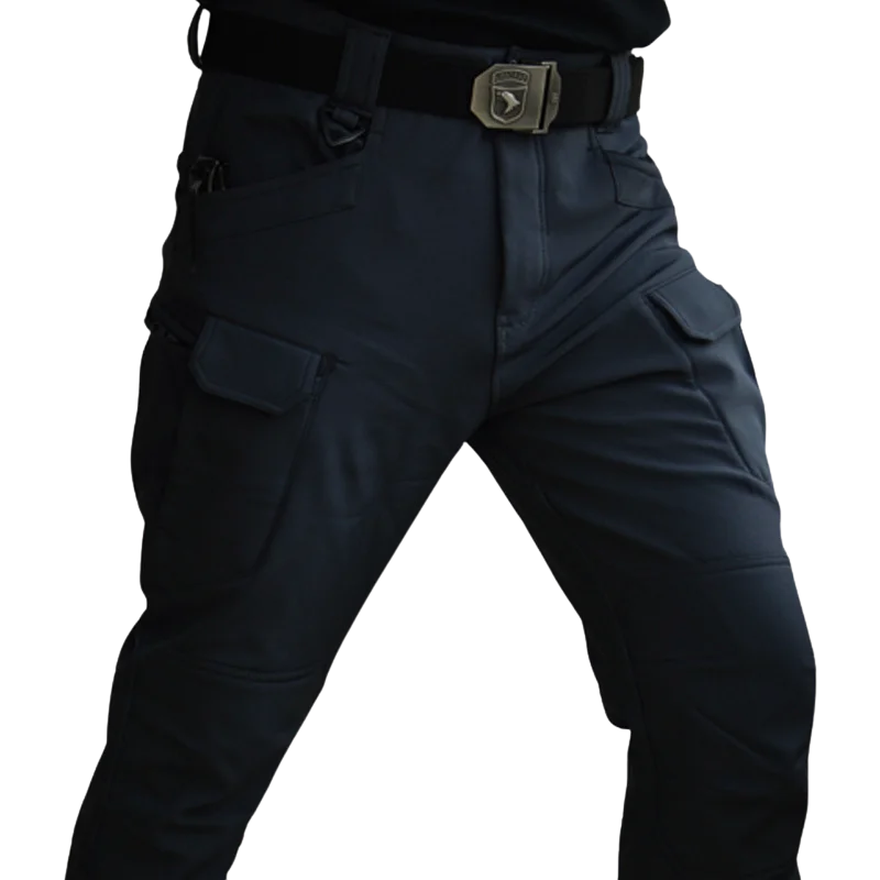 TRVLWEGO Men Winter Waterproof Climbing SkiingTrekking Fleece Fishing Tactical Sharkskin Cargo Pants Camping Hiking Trousers