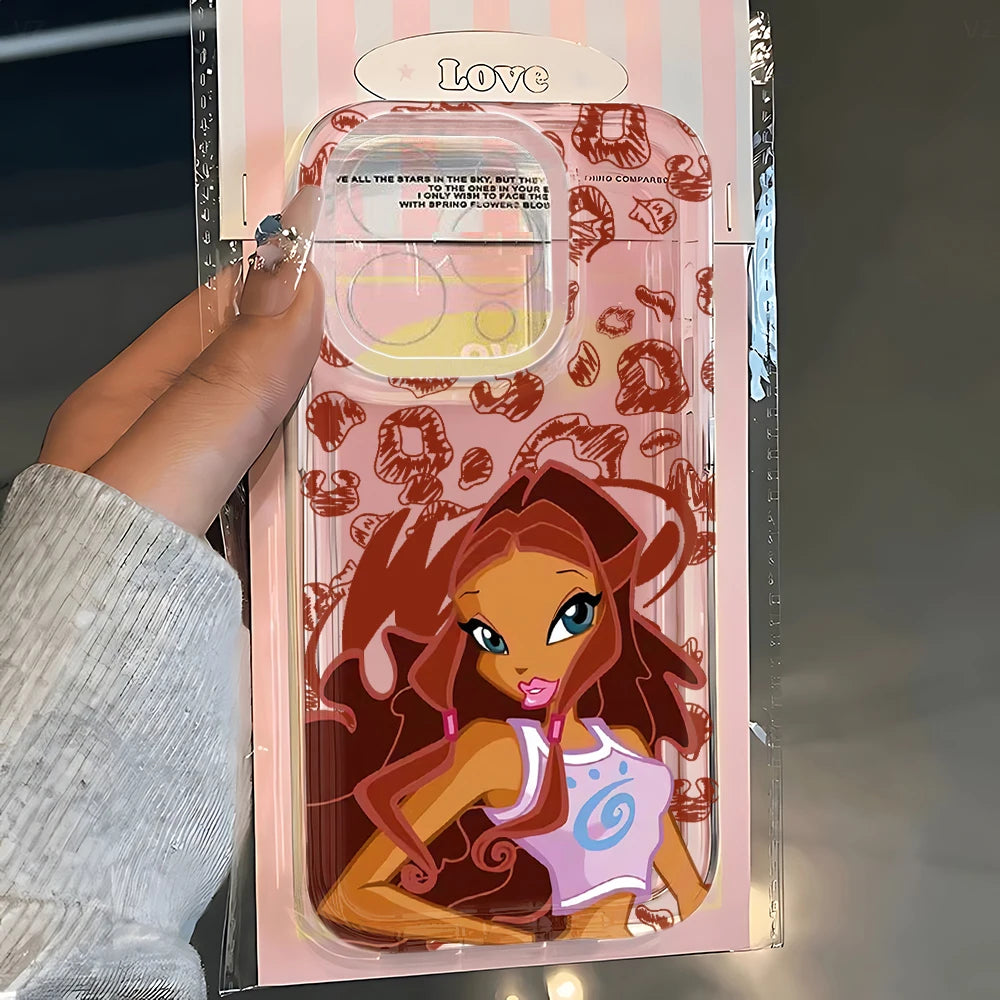Lovely w-winxs c-clubs Phone Case For iPhone 17 16 16e 15 14 13 12 11 Mini Pro Max XR XSMax 7 8 Air Plus Transparent Back Cover