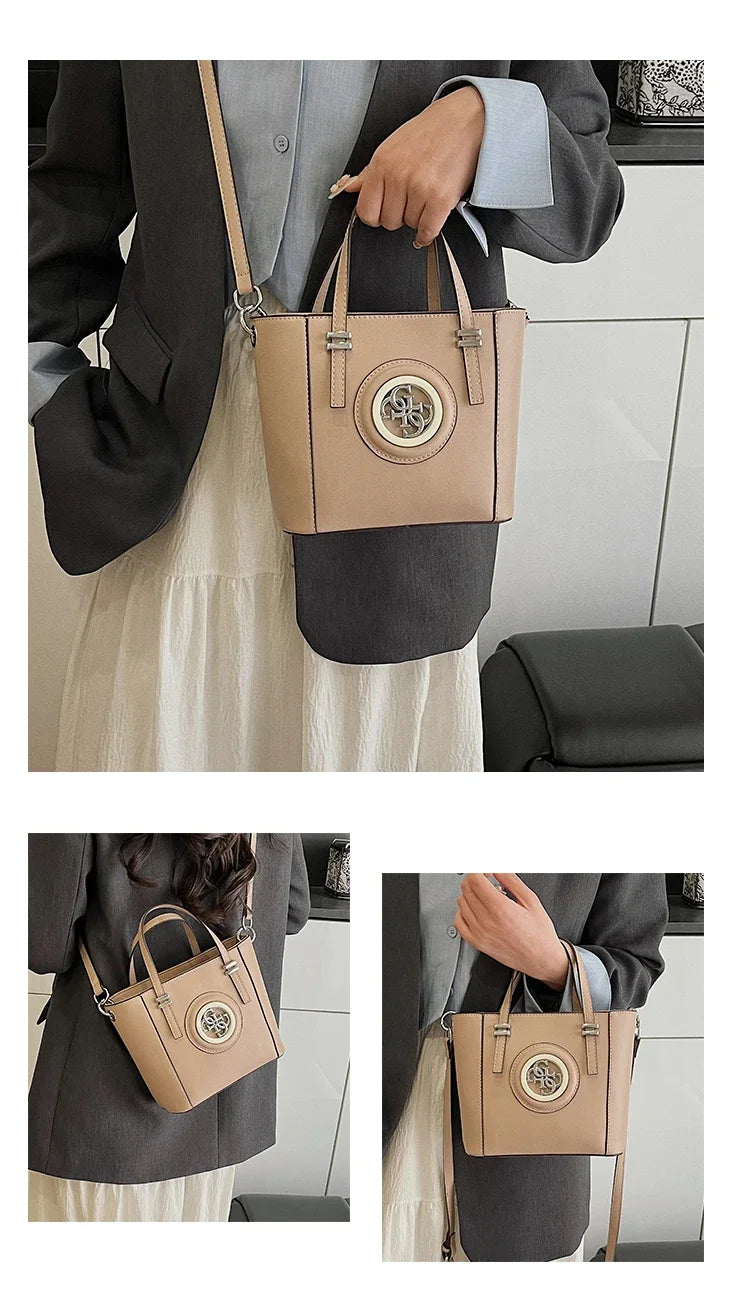 Vintage Leather Diaper Bag For Ladies High-end Simple Fashionable Classic Design Trendy Large Capacity Commuter Backpack