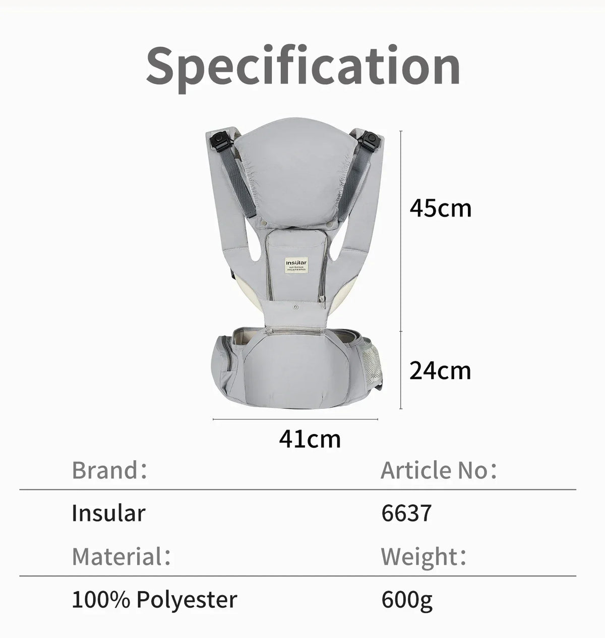 Baby Four Seasons Style Carrier Multi-functional Child Waist Stool Breathable Waist Stool With Hip Seat Front Hold Portable 0-2Y