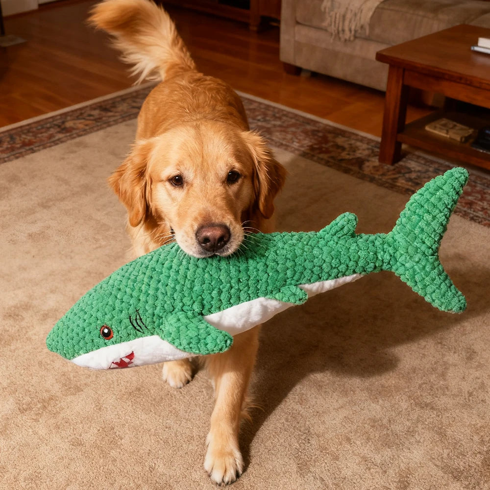 Pet Chew-Resistant Plush Interactive Toy with Sound, Parrot-Shaped, Suitable for Large, Medium, and Small Pets Like Cats and Dogs, Double-Layer Fabric, Built-In Airbag