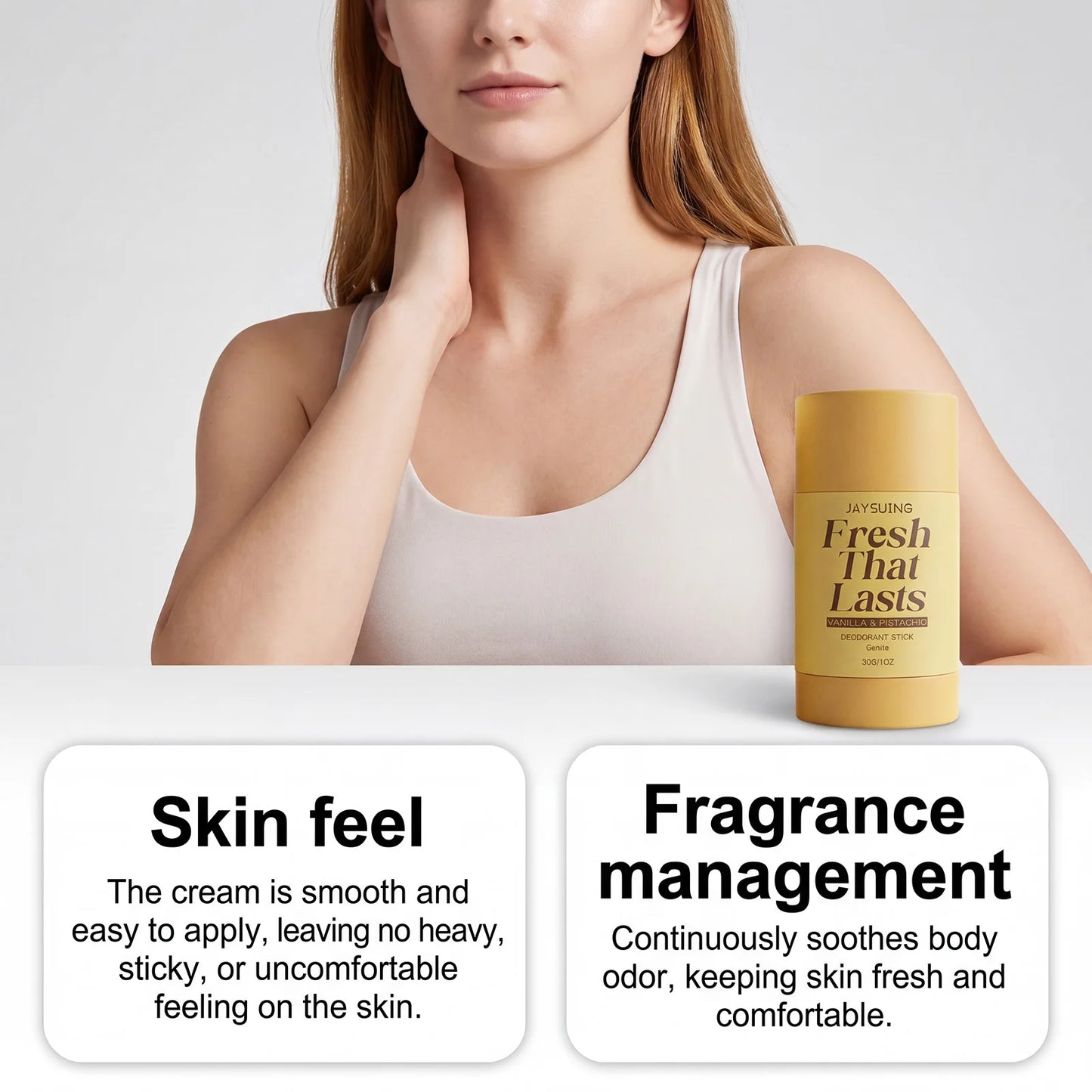 Vanilla Deodorant Antiperspirant Remove Underarm Body Bad Odor Refreshing Lasting Aroma Anti Sweating Portable Perfumed Stick