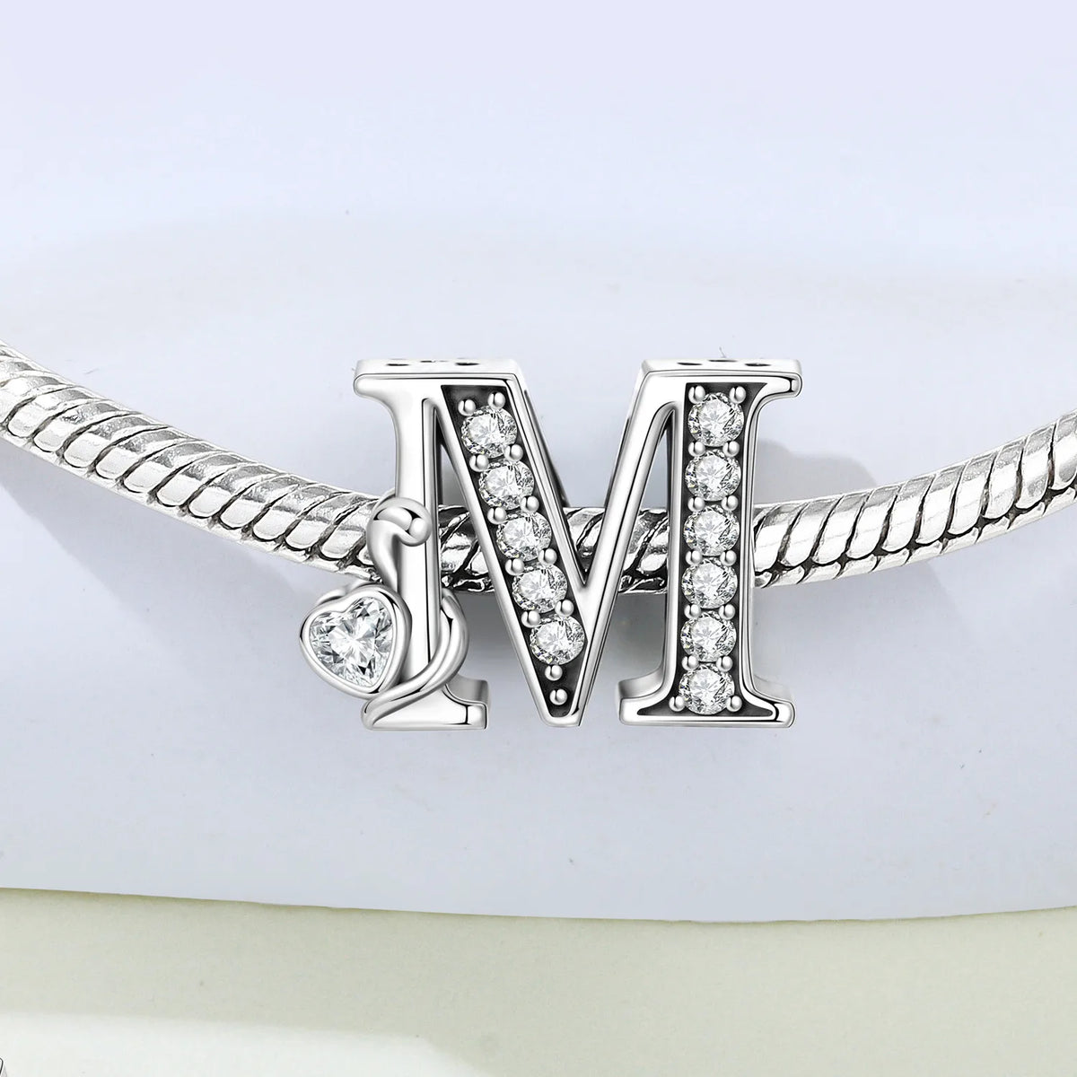 2026 New 925 Sterling Silver Zircon Scroll Grass Pattern 26 Letter Bead Charms for Women Fit DIY Bracelet Necklace Jewelry Gift