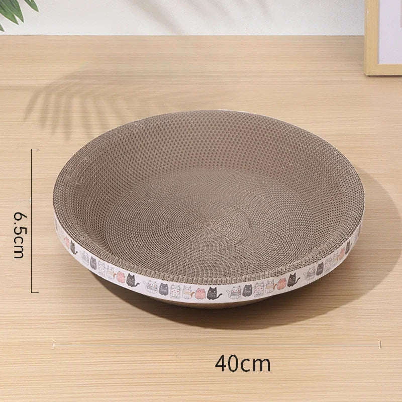 Cat Scratching Board Protect Furniture Grinding Claw Toys Round Oval Corrugated Paper Wear-resistant Cat Nest Scratching Board