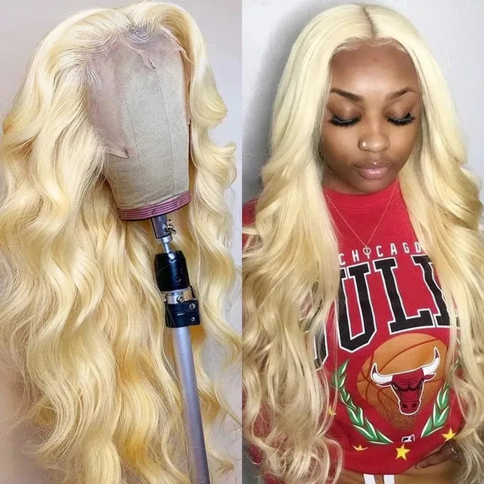 White Wig Body Wavy Lace Front Wig 13x4 HD Heat Fiber Pre Plucked Synthetic And Blend For Women Daily Wear Clearance Cosplay
