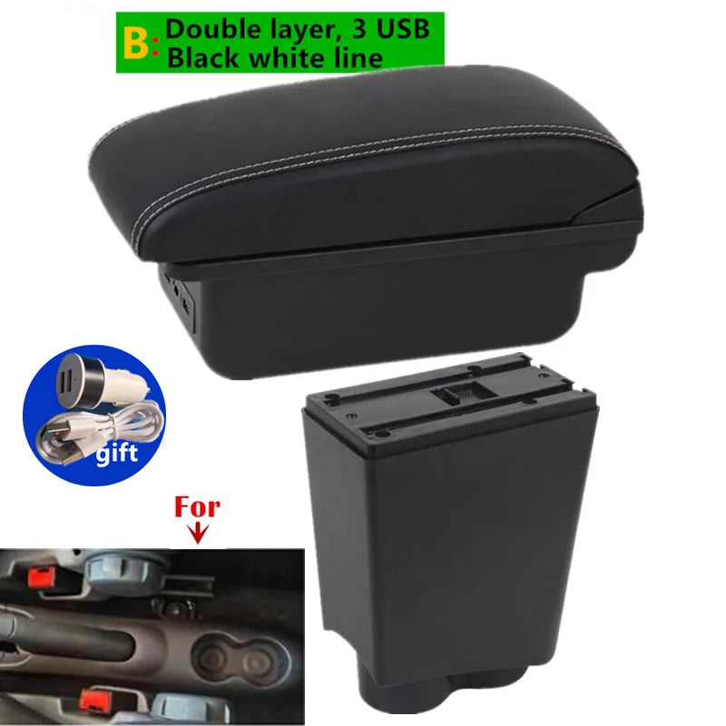 For Fiat 500 Armrest Box For FIAT 500 Car Armrest 2000-2011 Auto Storage Box Dedicated Retrofit Parts Interior Car Accessories