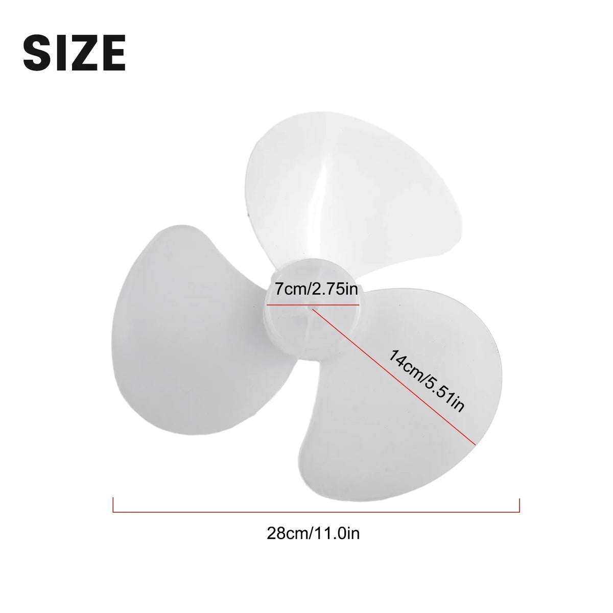 High Quality Fan Blade 3 Leaves Radius 14cm Standing Pedestal Floor Wall Table Fanner Transparent Black Transparent White