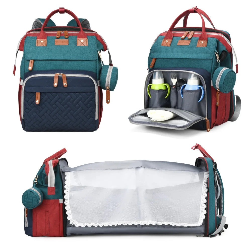 New Baby Diaper Bag Nappy Stroller Bags For Baby Maternity Bag Backpacks Crib Newborn Mommy Bag Changing Table Baby Bags For Mom