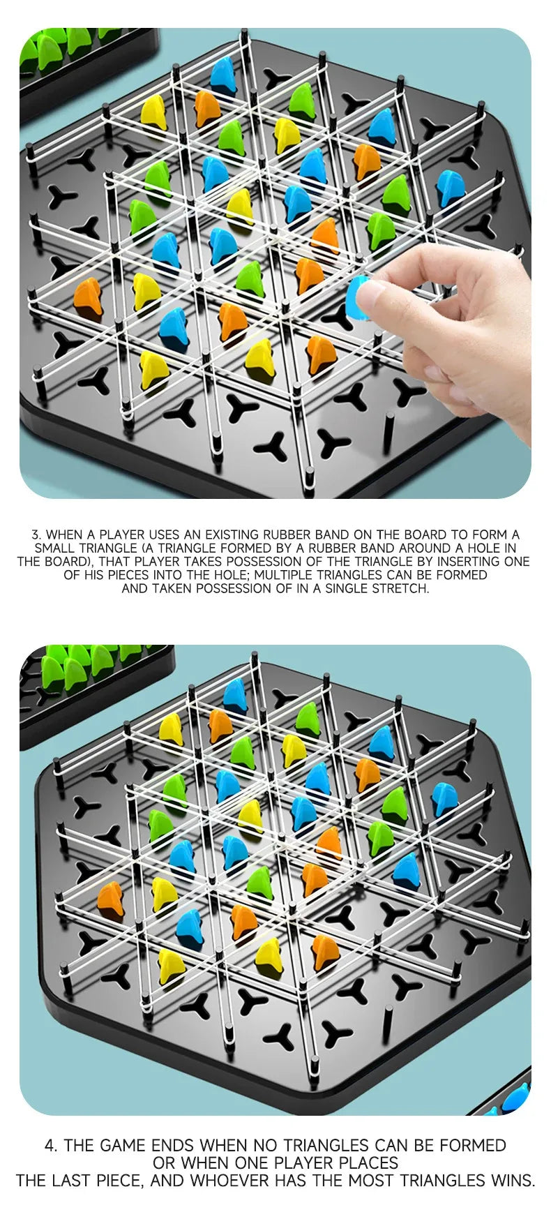 Triangle Chess Splendor Duel Board Game Strategy Game for Kids and Adults Fun Family Game Logic Chess Track Tables Game Toys