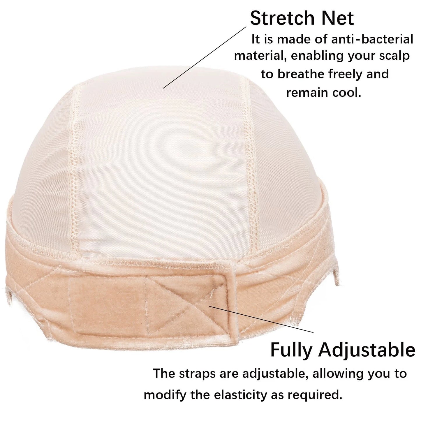 Lace Silicone Wig Grip Cap for Women,Wig Cap with Grip Band Adjustable,Used for Lace Wigs and Single Top Wigs-Lace Grip Cap