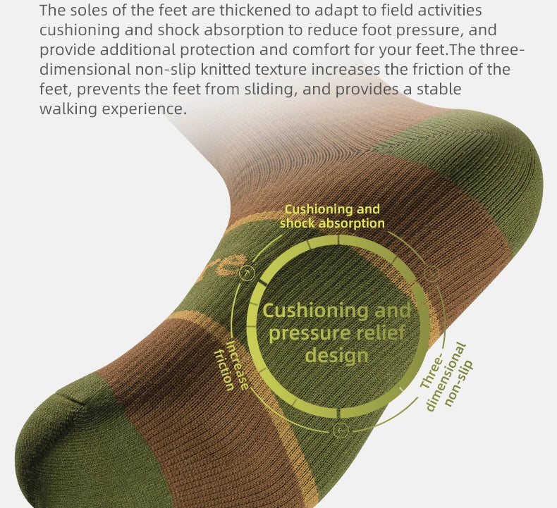 Qunature Four-Season Waterproof Socks Breathable Outdoor  Sport Socks Hiking Cycling Cross Country Running Skiing Windproof Sock