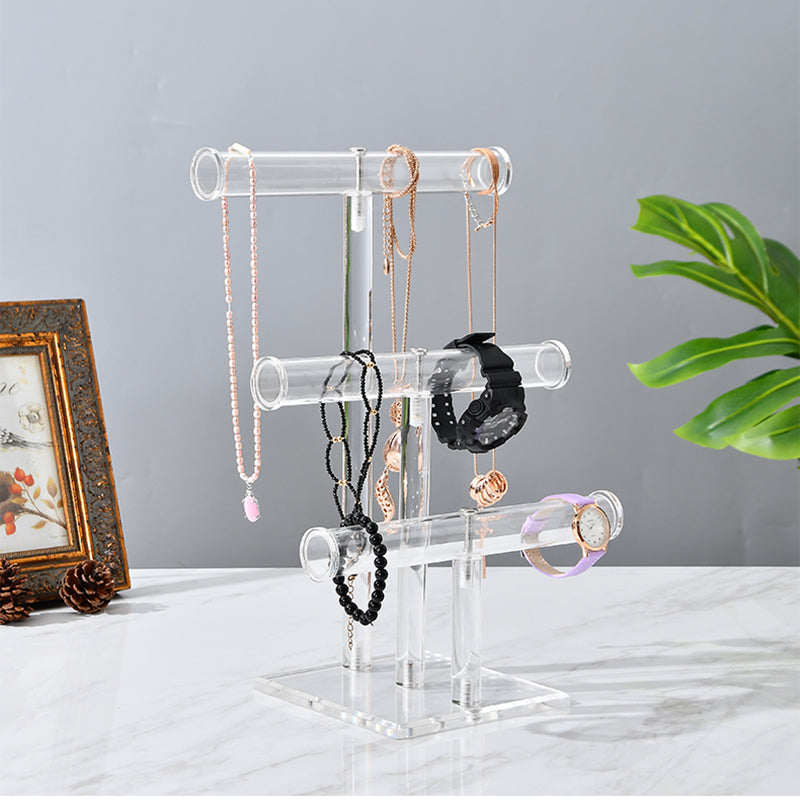 Clear Acrylic Bracelet Holder Stand Jewelry Display Organizer Shelf for Necklaces and Bracelets  Jewelry Packaging & Display