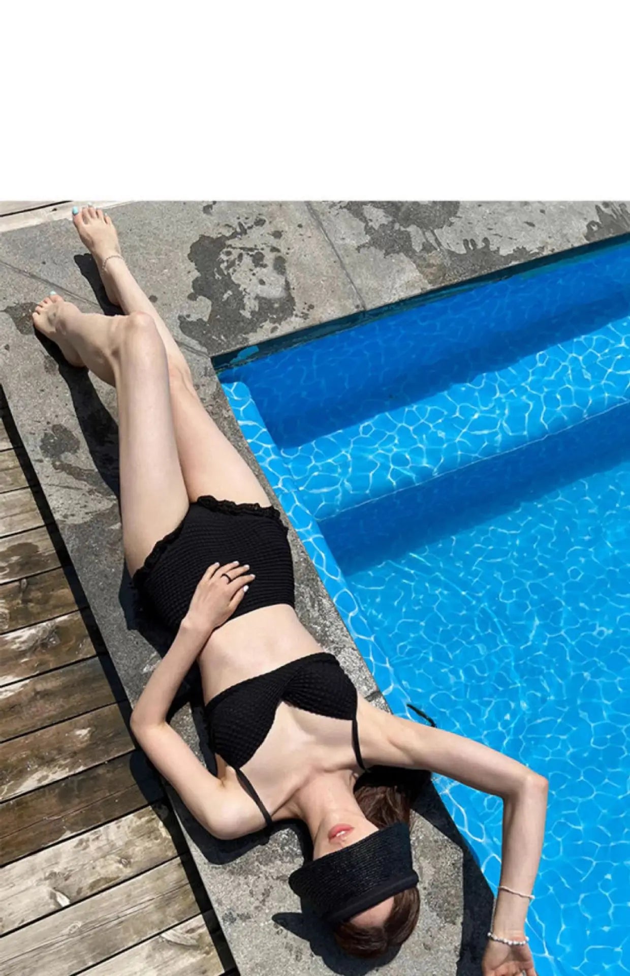 Women's Long Sleeve Conservative Swimsuit Sexy Slim High Waist Tummy Control Fashion Textured Waffle Bathing Suit New Arrival