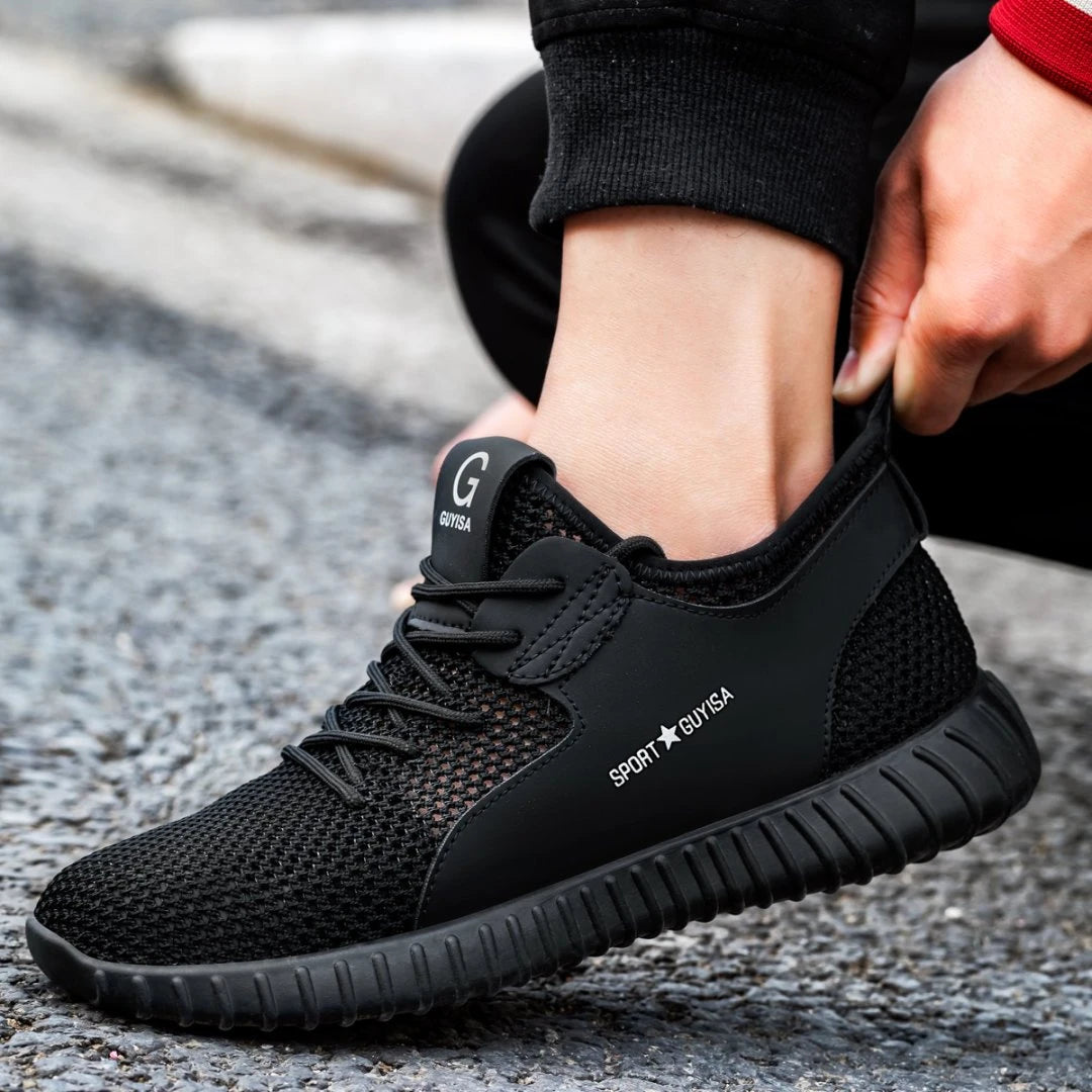 Summer Safety Shoes Mesh Work Shoes Lightweight Safety Sneaker For Men Breathable Protective Work Sneakers Steel Toe Shoes Man