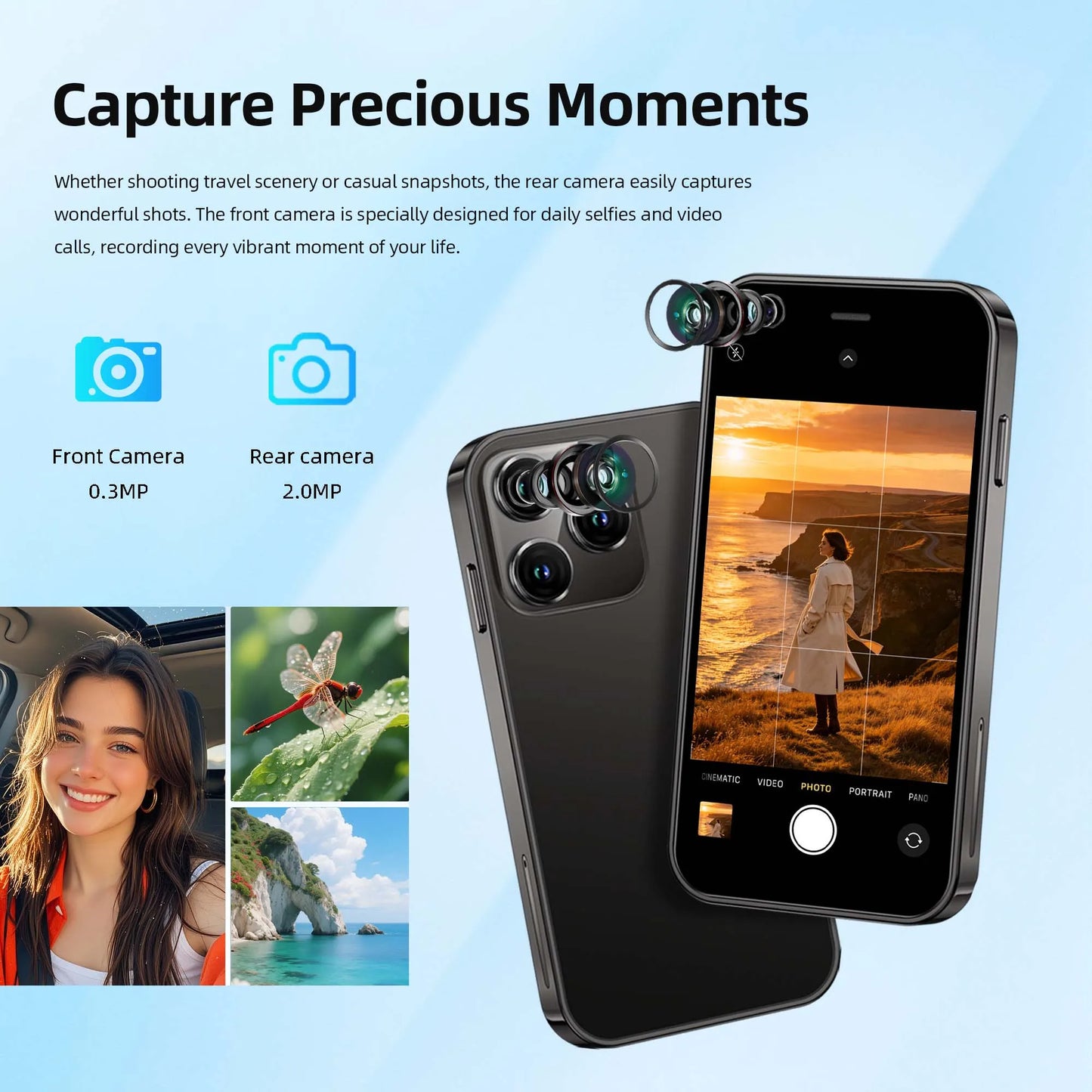 SERVO 15SE Ultra Mini Palm Smartphone 3G WCDMA Android Dual SIM WiFi Hotspot GPS Play Store 16GB ROM 3.0" Pocket Mobile Phone