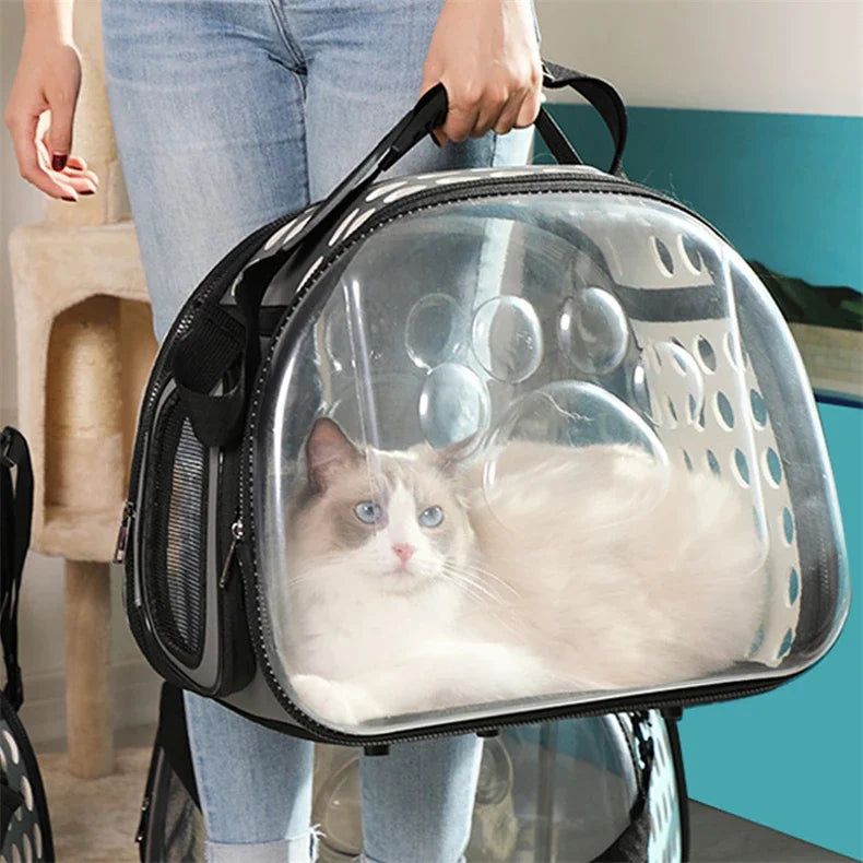 Cat Carrier Bag Outdoor Pet Shoulder bag Pet Dogs Cats Portable Breathable Collapsible Travel Cat Carrier Bag small dog