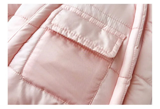 Winter New Baby Boys Girls Bodysuit Solid Color Lining Plush Thick Warm Hooded Jumpsuits For 6M-30M Kids Cotton Romper Snowsuit