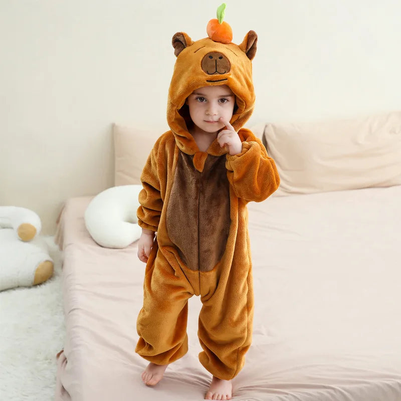Newborn Baby Deer Animal Cartoon Romper Clothes Girls Pajamas Long Sleeve Hooded Onesies Infant Boys Costumes For Christmas