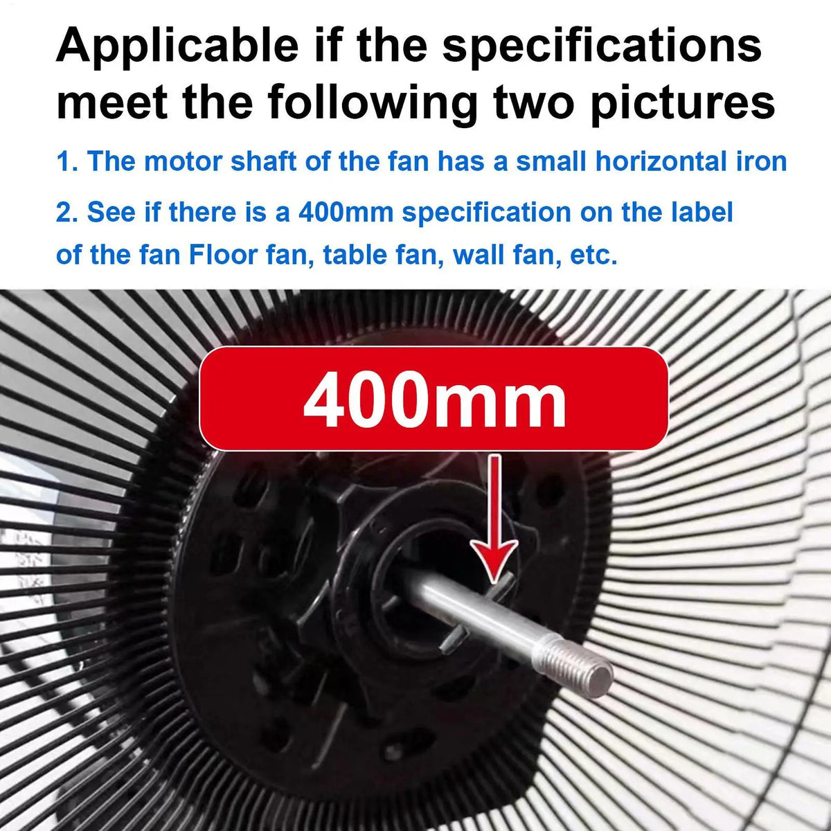 12/14/16 inch Fan Blade Replacement 5 Leaf Universal Table Stand Wall Fan Part with Nut Cover Quiet for Bedroom Home Office
