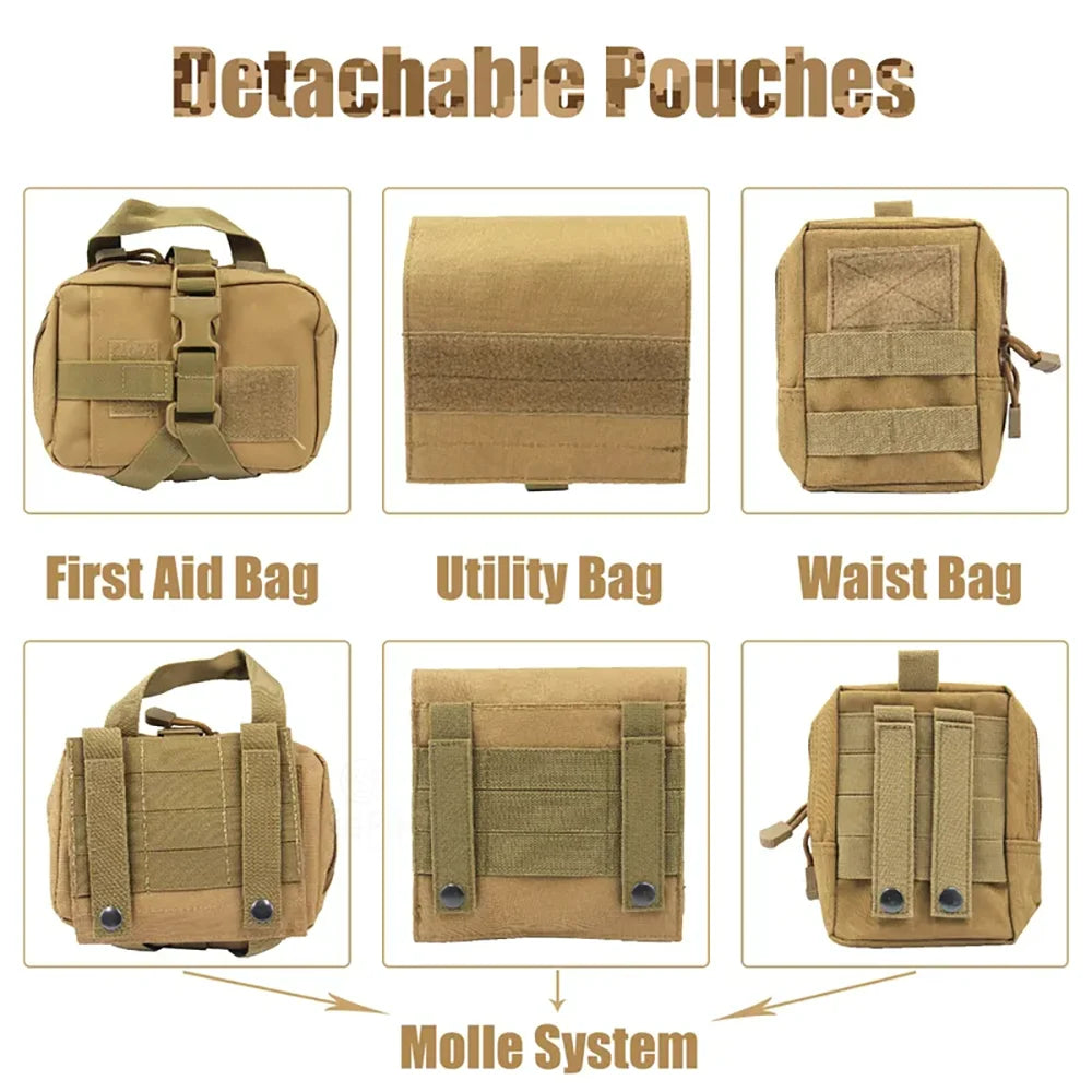 Dog Harness Bag Dog Accessories Military Dog Harness Pouch Pet Multi-purpose Nylon Dog Training Bags Attaching On Harness
