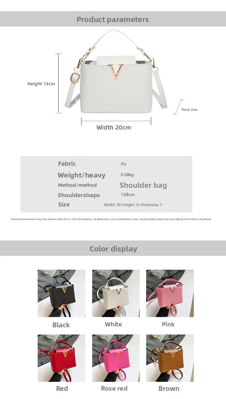 Luxury handbags for women 2026 New VLarge-capacity bucket bag for commuting, hand-held shoulder bag
