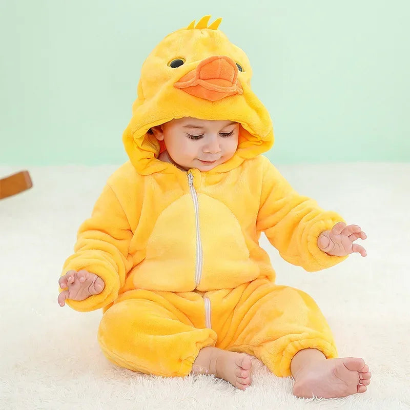 Newborn Baby Deer Animal Cartoon Romper Clothes Girls Pajamas Long Sleeve Hooded Onesies Infant Boys Costumes For Christmas