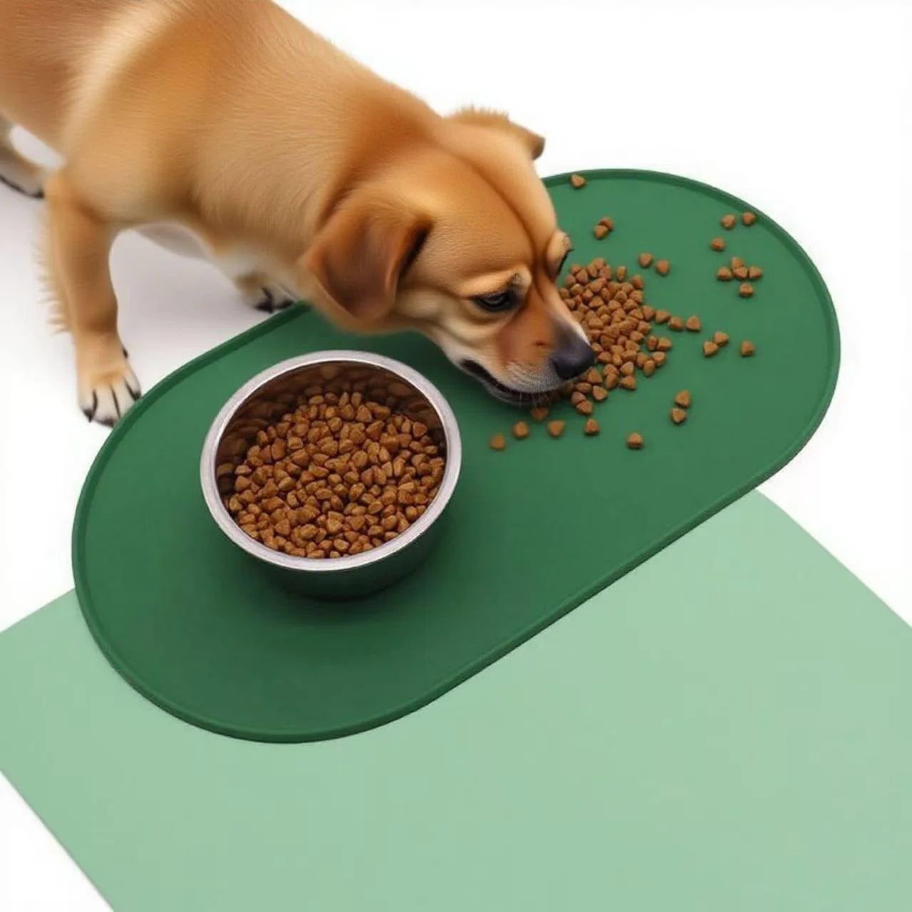 Silicone pet feeding dog and cat bowl food mat, non stick waterproof pet food feeding mat,anti slip dog feeder,splash proof tray