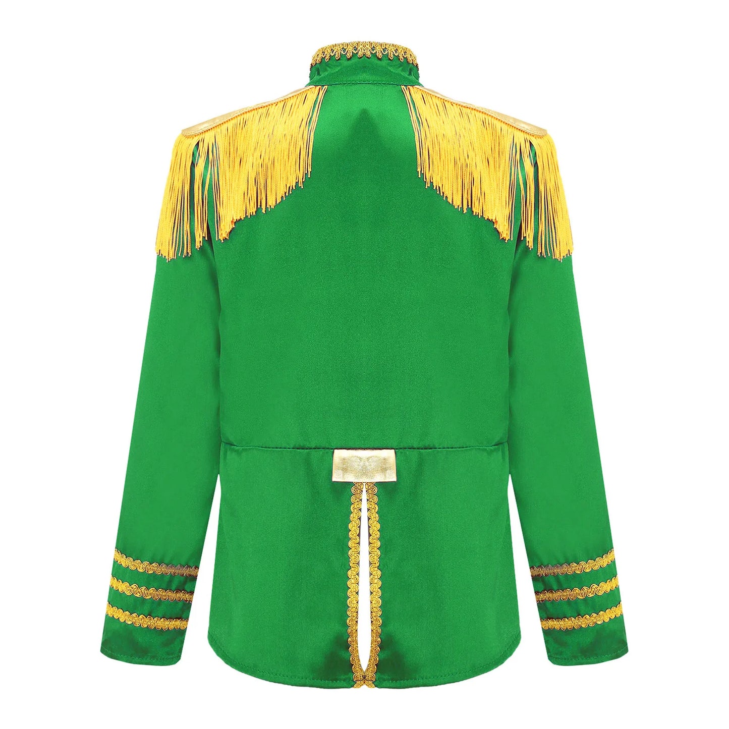 Kids Girls 60s Retro Hippie Rock Band Musician Costume Halloween Cosplay Carnival Party Circus Drummer Parade Tassel Jacket Coat