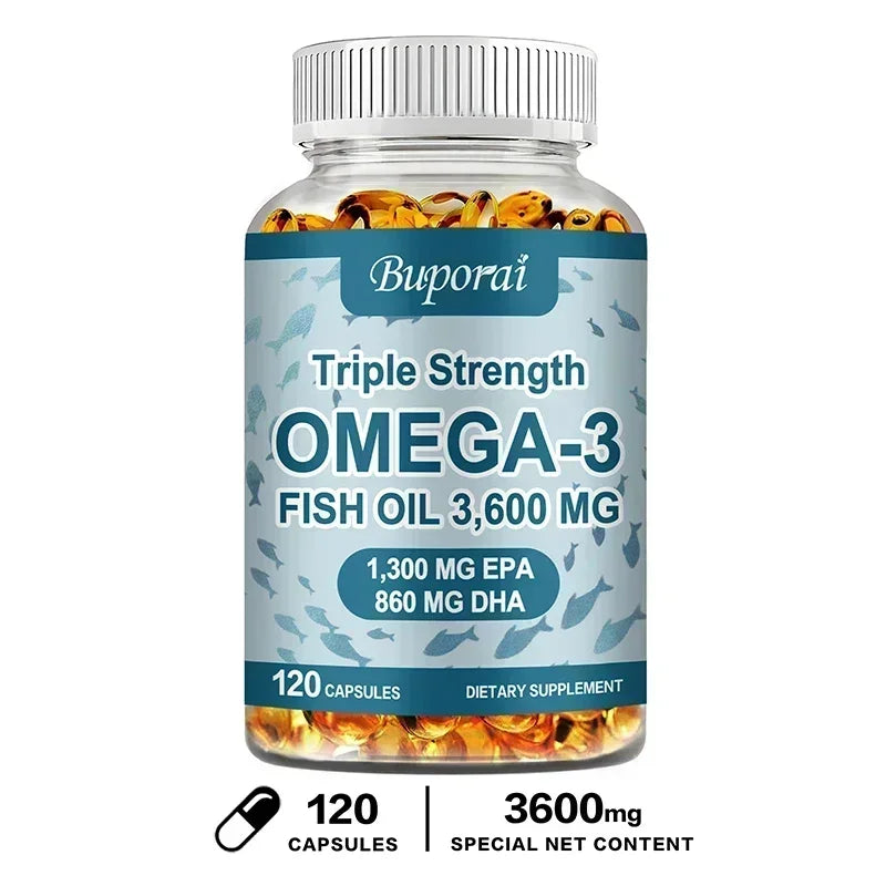 Omega-3 Fish Oil Supplement - Rich in EPA+DHA, Supports Joint, Brain and Eye Health, Enhances Immune Function, and  Antioxidant