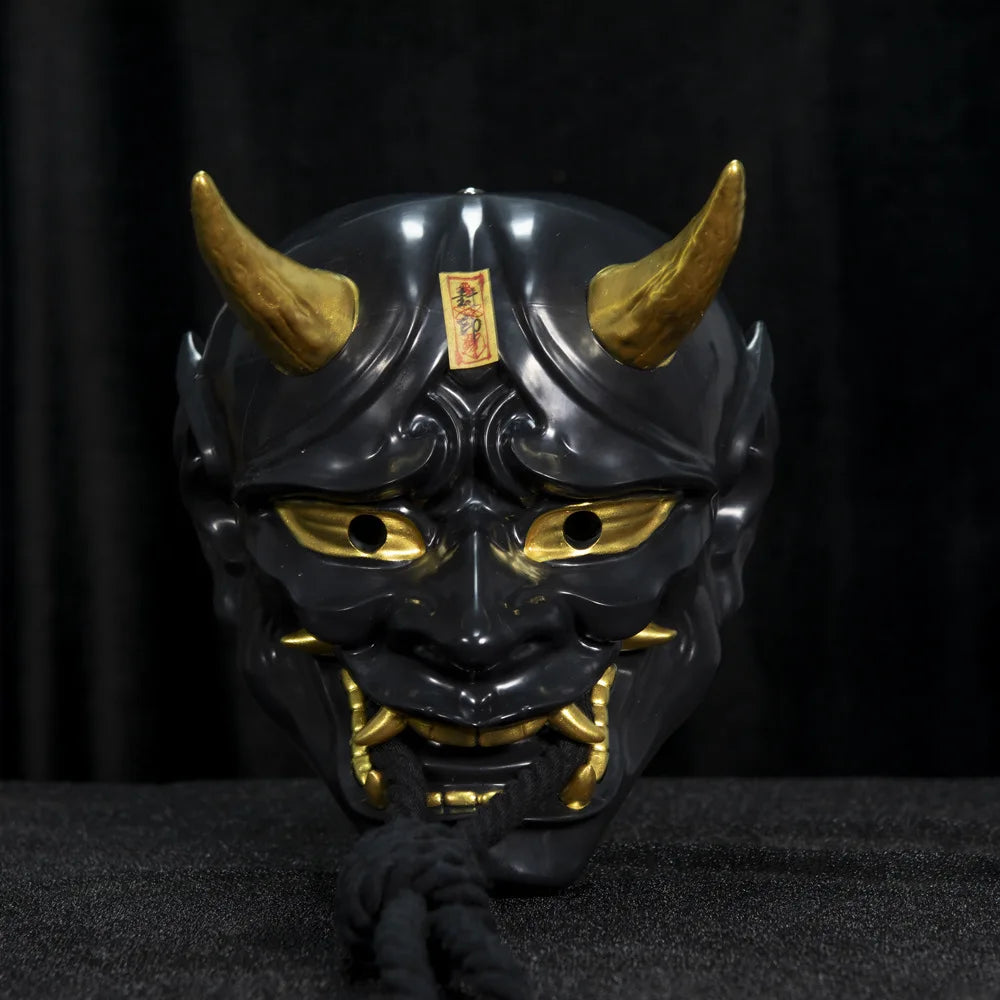 Halloween Prajna Mask Horror Mask Cosplay Costumes Japanese Demon Ghost Mask Party Carnival Comic-Con Masquerade Props Gift