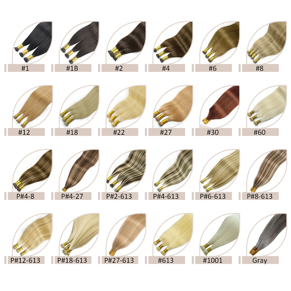 New Flat Tip Hair Extension Human Hair Straight Flat Tip Human Fusion Hair Natural Brazilian Keratin Capsule Real Human Hair 613
