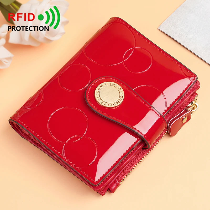 Luxury Designer Wallet for Women Portable Short Bags RFID Blocking Card Holder Purses with Zip Leather Wallets and Handbags