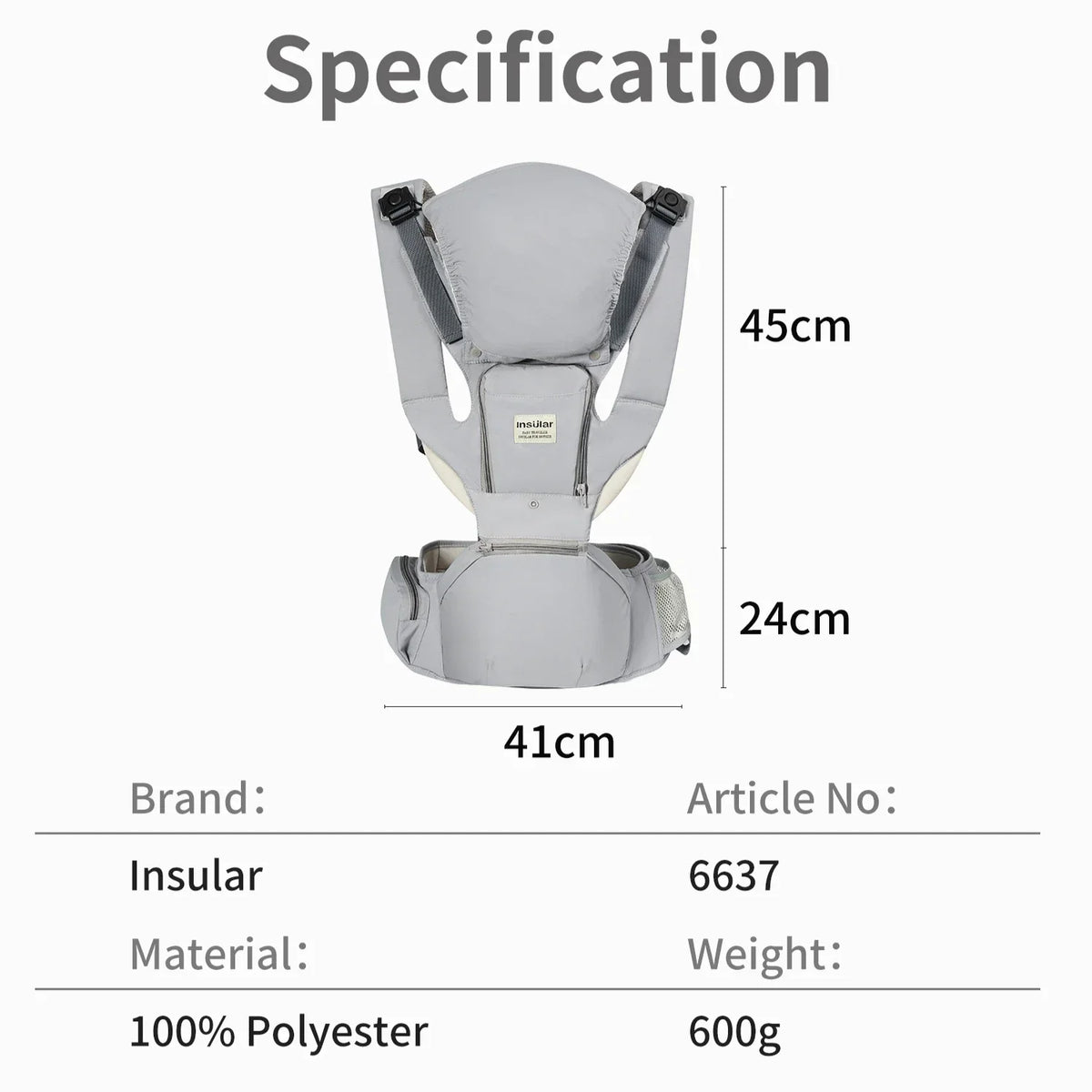 Baby Four Seasons Style Carrier Multi-functional Child Waist Stool Breathable Waist Stool With Hip Seat Front Hold Portable 0-2Y