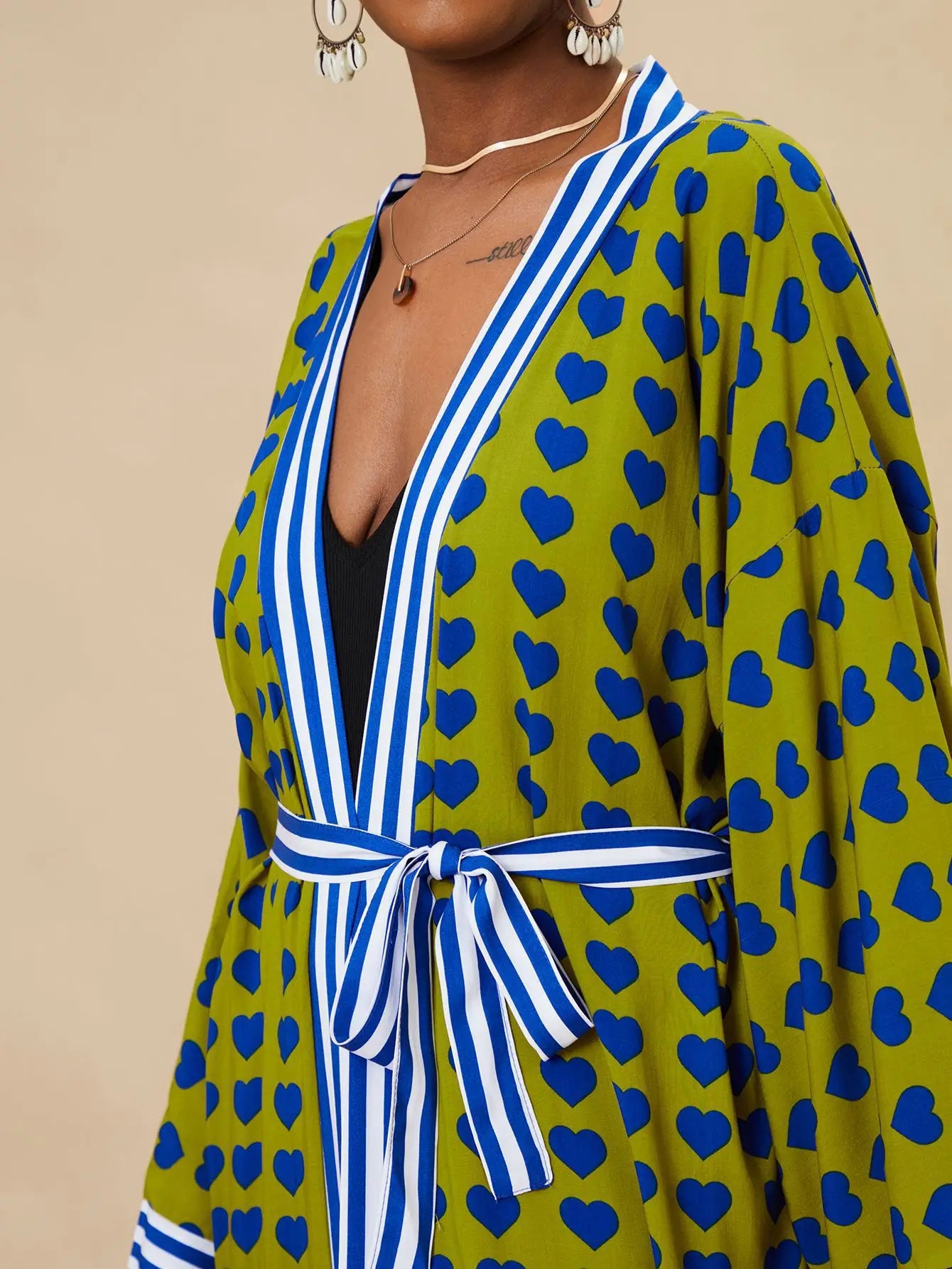 Zebra Beach Cover Ups for Women Long Sleeve Kimono Dress Self Belted Rayon Elegant Pareo 2023 Bathing Suits Holiday Beachwear