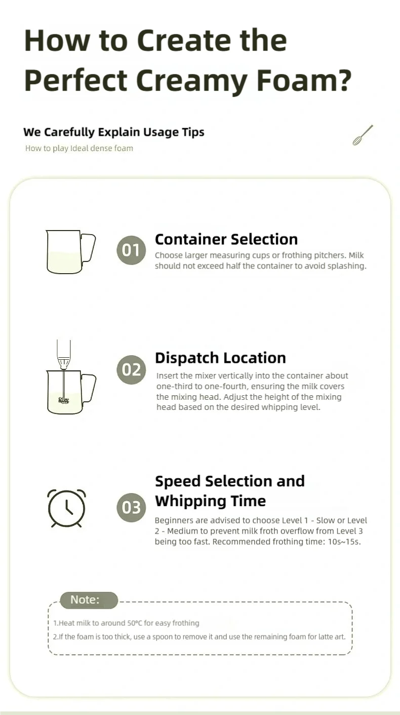 TINSOL Wireless Electric Milk Frother Multi-Function Blender Egg Whisk and Mixer Ideal for Crafting Coffee and Cappuccino Foam