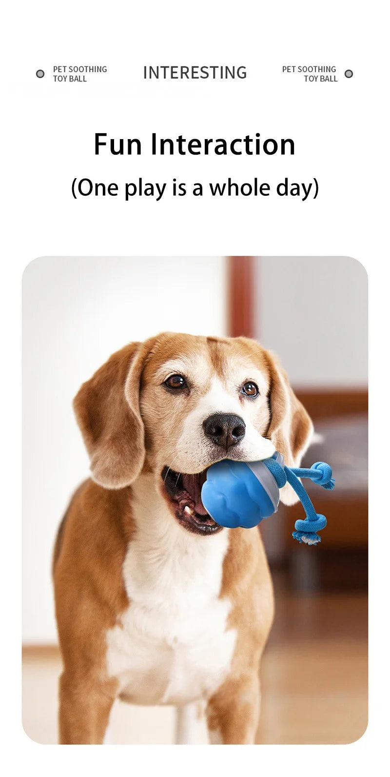 Smart Dog Toy Ball Electronic Interactive Pet Toy Moving Ball Rope USB Automatic Moving Bouncing for Puppy Chew Products