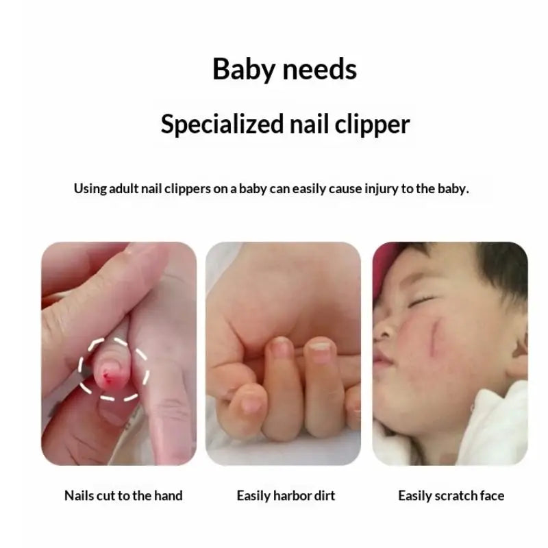 Travel Friendly 4Pcs Newborn Baby Nail Clipper Set Safe Nail Scissor Trimmer Tweezer with Storage Case for Outdoor Use