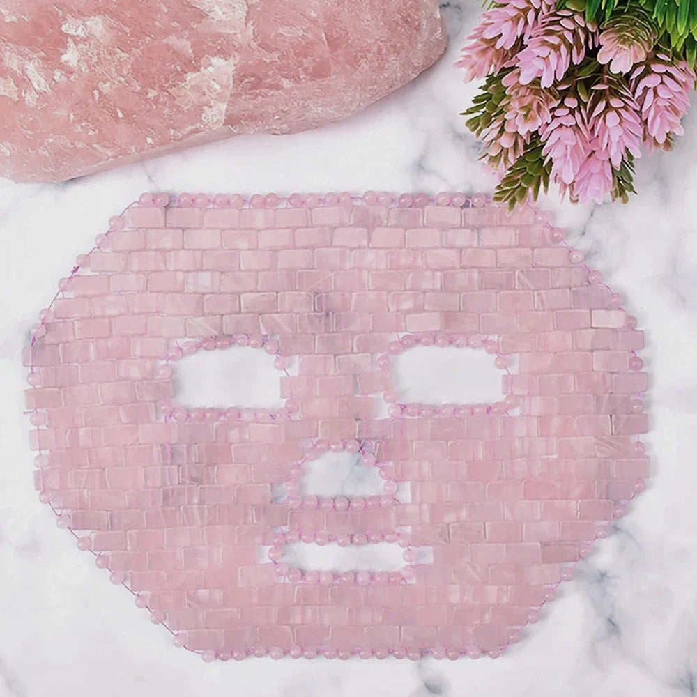 Natural Jade Eye Face Mask Massager Pink Cooling Sleep Eye Facial Mask Relax Sleep Massager Cold Therapy SPA Mask Beauty Tools