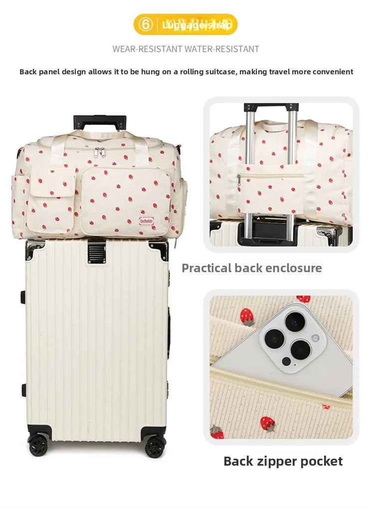 Corduroy Mommy Bag Large Capacity Waterproof Baby Diaper Bags Stroller Nappy Organizer Travel Carry Shoe Maternity Tote Bags