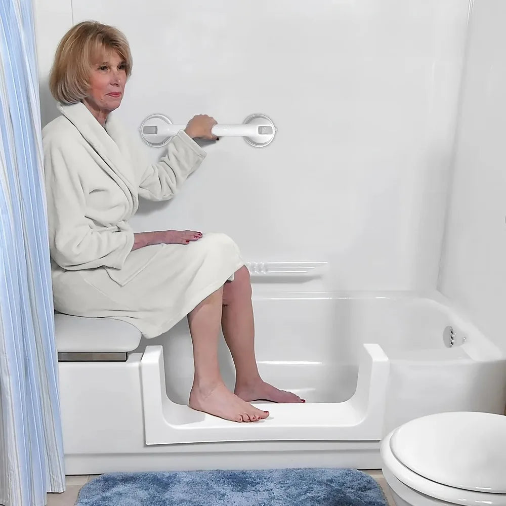 Heavy Duty Suction Grab Bar Shower Bathroom Safety Handle Anti-Slip Grip Elderly Assist Balance Bar Handicap Bathing Tools