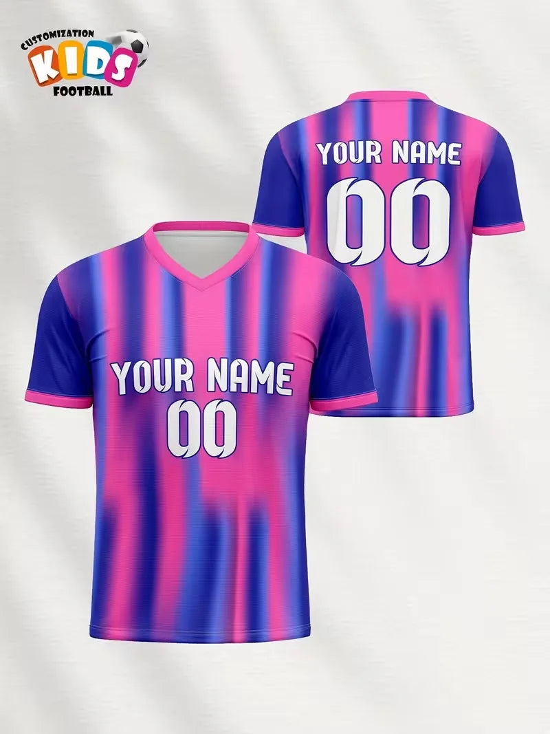 Custom Name & Number Soccer Jersey Men's Personalized Football Shirt Short Sleeve Breathable Team Sports Uniform T Shirt