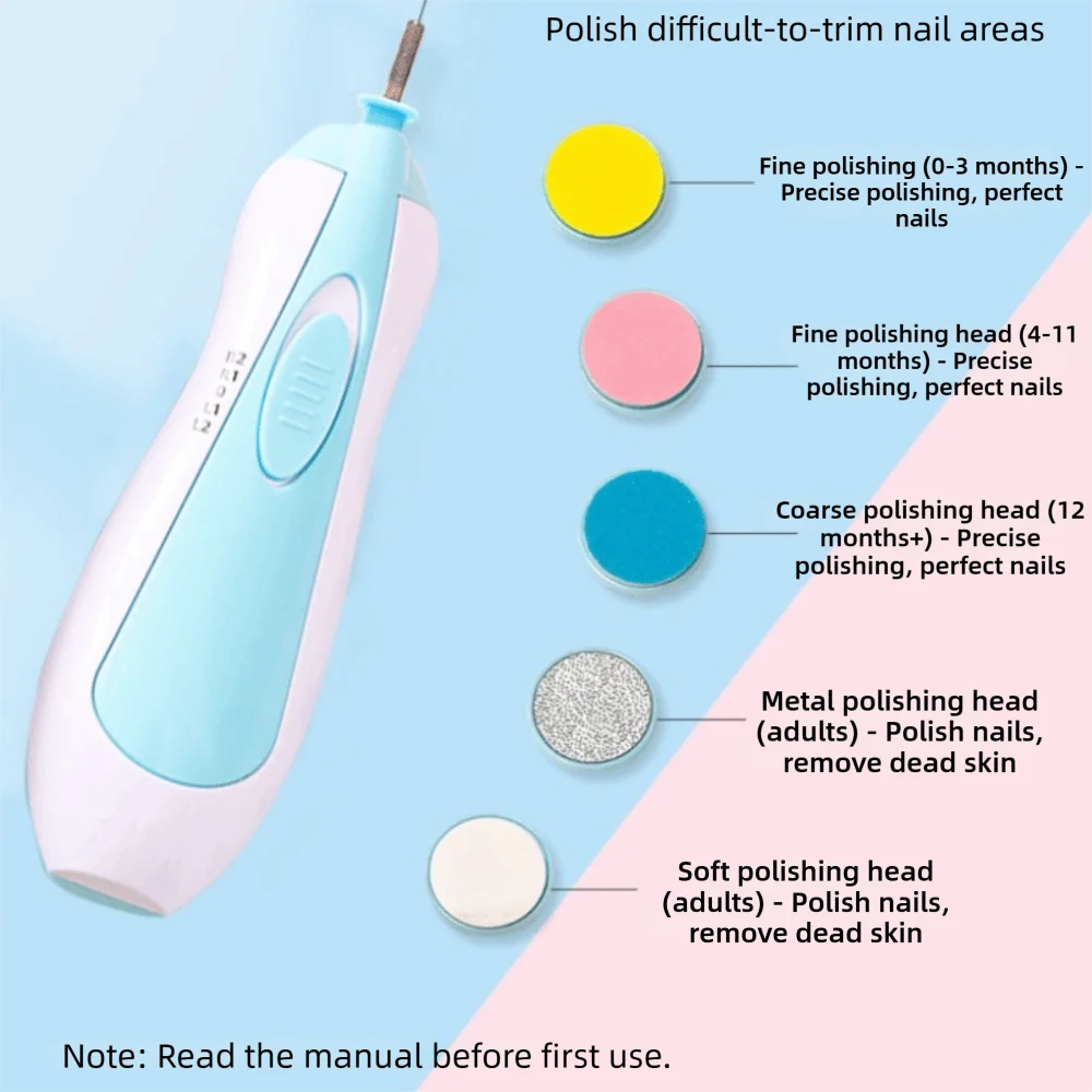 Multifunctional Electric Baby Nail Trimmer with Light Care Nail Baby Nail Clipper Manicure with Storage Box Baby Nail Grinder