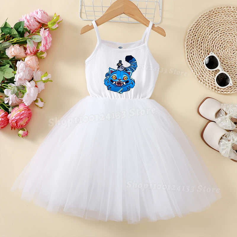 Demone Hunter Girls Baby Dress Skirts Summer Cute Anime Harajuku Princess Y2K Kawaii Clothes Kids Tutu Puffy Skirt Birthday Gift