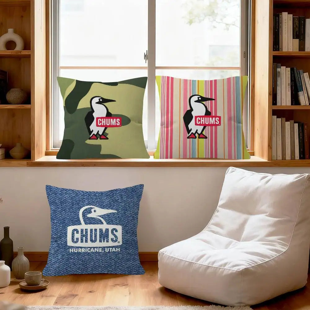 Fashion C-Chums-s Cushion  Decorative Polyester Throw Pillow Cover Square Suitable for Home Office Coffee Shop Decor