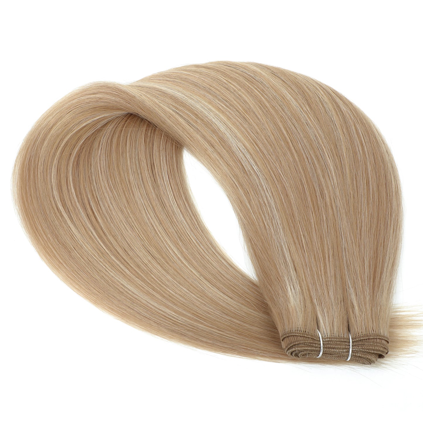 Piano Blonde Straight Hair Bundles Smooth Hair Extensions Fake Fibers Synthetic Yaki Straight Hair Weaving Full to End Free Ship