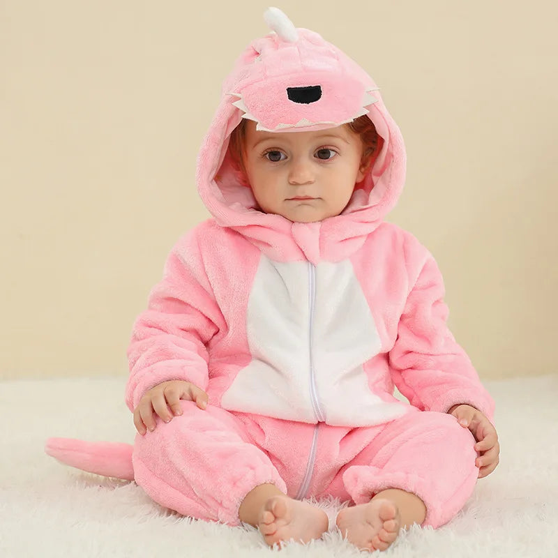 Newborn Baby Deer Animal Cartoon Romper Clothes Girls Pajamas Long Sleeve Hooded Onesies Infant Boys Costumes For Christmas