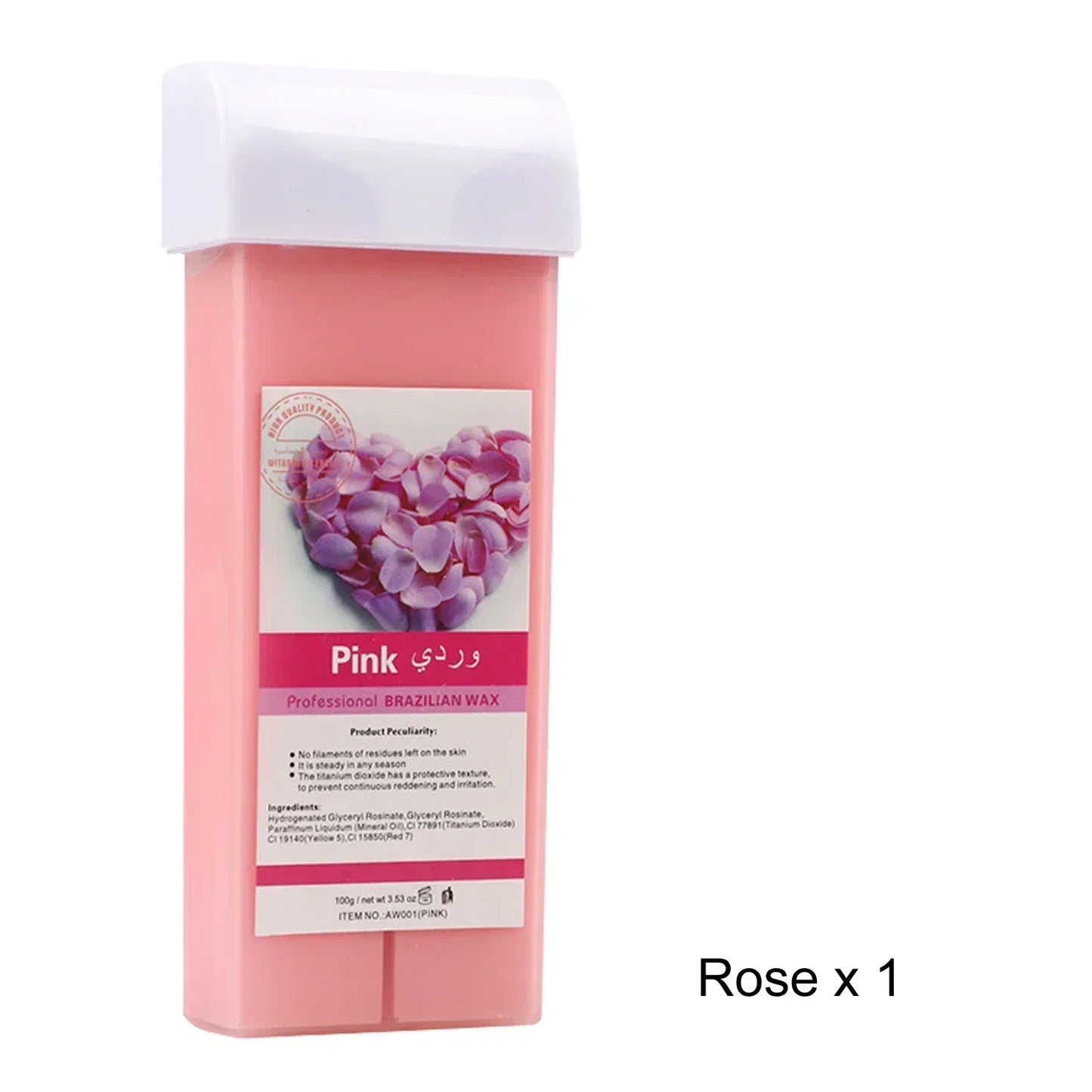 Roll on Wax Rose Aloe Wax Roller Refill Painless Hair Removal Wax Cartridge Depilatory Wax Warmer For Bikini Body Hair Removal