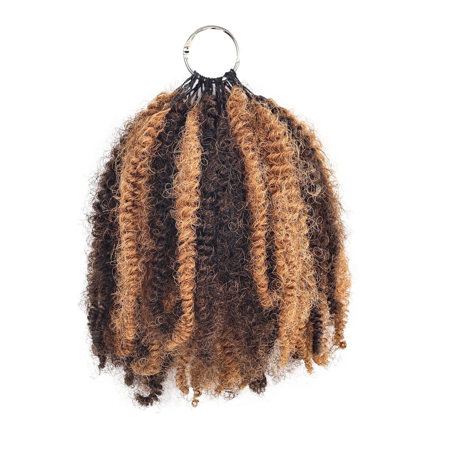 12A Afro Kinky Braiding Human Hair #430 Curly Extensions Crochet Braiding Hair 12-18Inchs  Pre-Separated Crochet Feather Hair